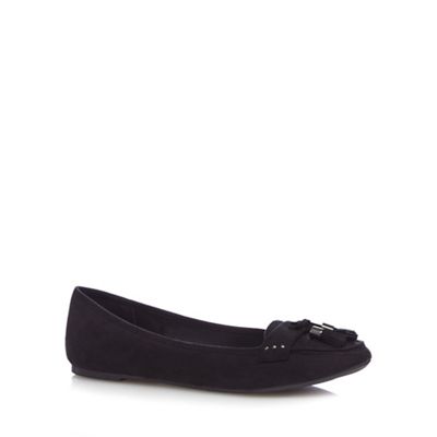 Mantaray Black tasselled slip-on shoes